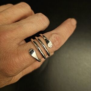 Silver wrap around ring